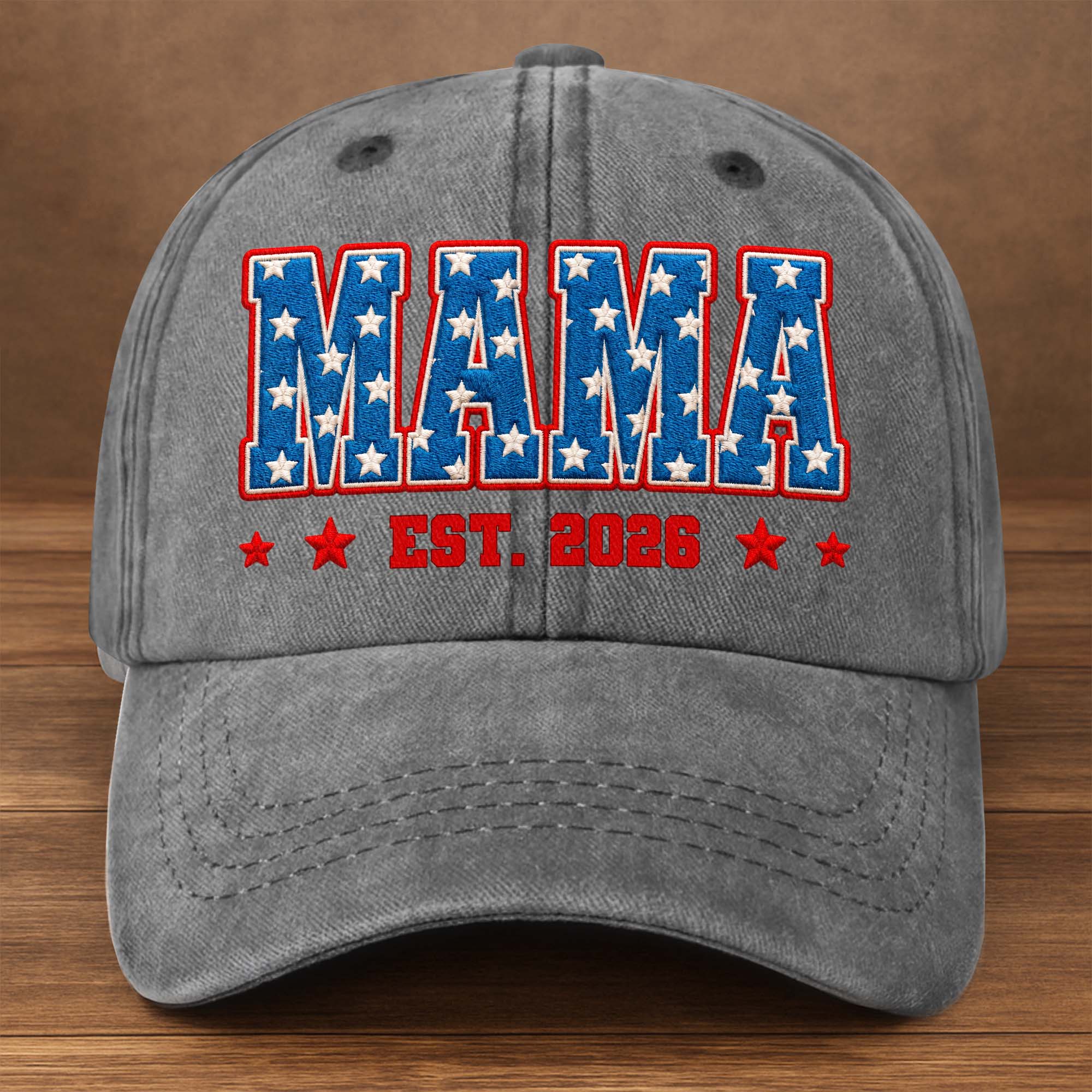 Personalized Denim Cap American Flag Design Gift for Dad
