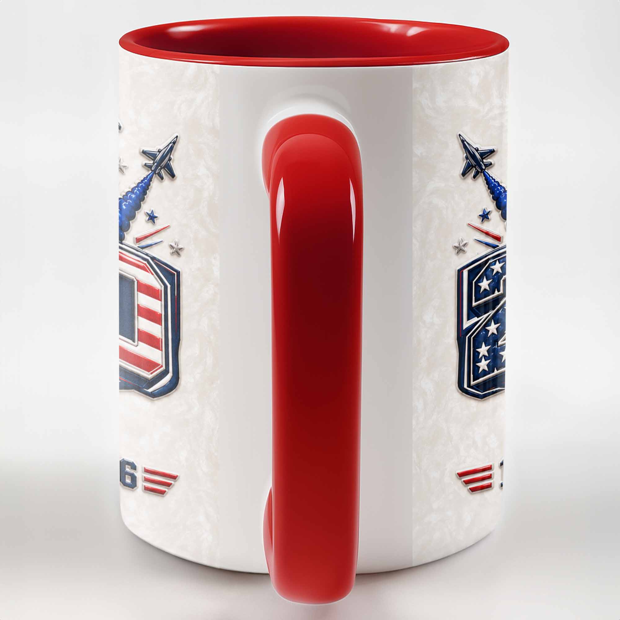 Personalized Ceramic Accent Mug Custom Name USA Independence Day Gift