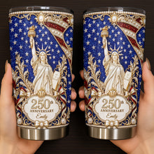 Load image into Gallery viewer, Personalized 20oz Stainless Steel Tumbler American Flag Gift for Independence Day
