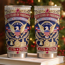 Load image into Gallery viewer, Personalized Stainless Steel Tumbler Custom Name 4th of July Gift for Dad
