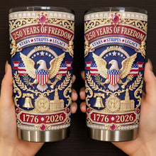 Load image into Gallery viewer, Personalized Stainless Steel Tumbler Custom Name 4th of July Gift for Dad
