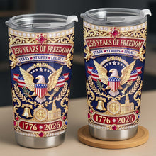 Load image into Gallery viewer, Personalized Stainless Steel Tumbler Custom Name 4th of July Gift for Dad

