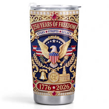 Load image into Gallery viewer, Personalized Stainless Steel Tumbler Custom Name 4th of July Gift for Dad
