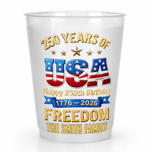 Load image into Gallery viewer, Personalized Frosted Cups Custom Name USA Flag Gift for 4th of July
