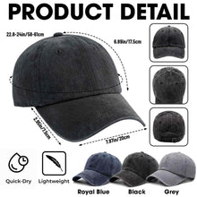 Load image into Gallery viewer, Personalized Washed Denim Cap USA Flag Gift for Independence Day
