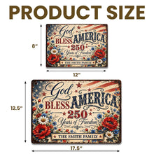 Load image into Gallery viewer, Personalized Metal Sign Custom Family Name 4th of July Gift
