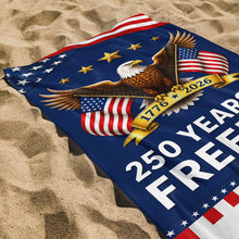 Load image into Gallery viewer, Personalized Microfiber Beach Towel USA Flag Gift for Dad

