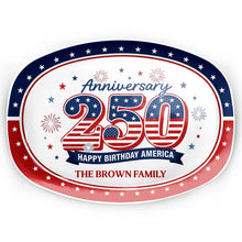 Load image into Gallery viewer, Personalized 4th of July Custom Family Name Plate Gift

