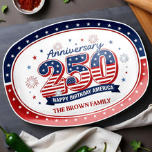 Load image into Gallery viewer, Personalized 4th of July Custom Family Name Plate Gift
