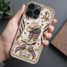 Load image into Gallery viewer, Personalized Clear Phone Case Custom Name for 4th of July
