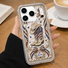 Load image into Gallery viewer, Personalized Clear Phone Case Custom Name for 4th of July
