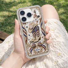 Load image into Gallery viewer, Personalized Clear Phone Case Custom Name for 4th of July
