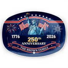 Load image into Gallery viewer, Personalized Custom Plate with Statue of Liberty for Family 250th Anniversary Gift
