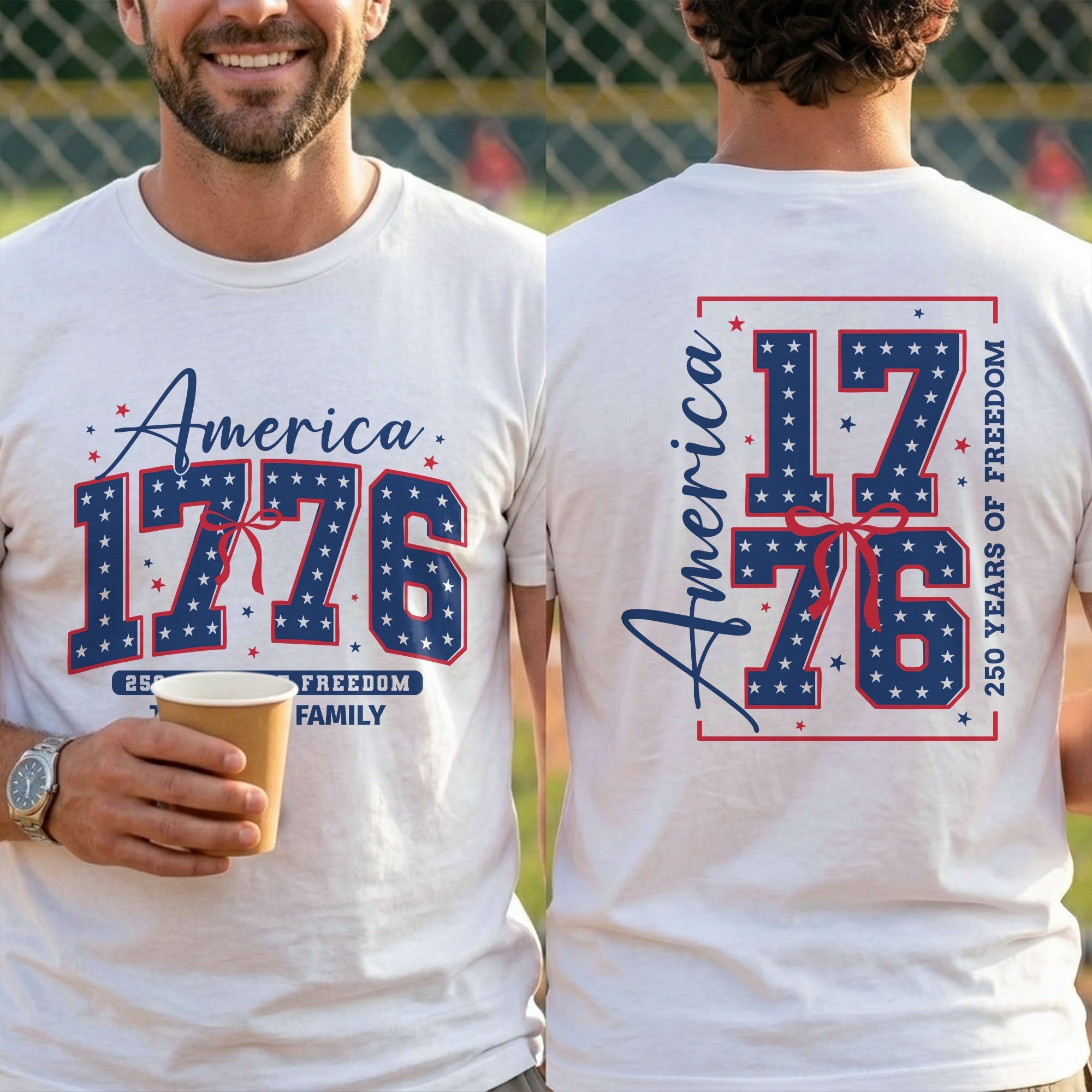 Personalized Family Name T-Shirt 4th of July Gift Idea