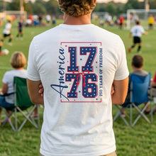 Load image into Gallery viewer, Personalized Family Name T-Shirt 4th of July Gift Idea
