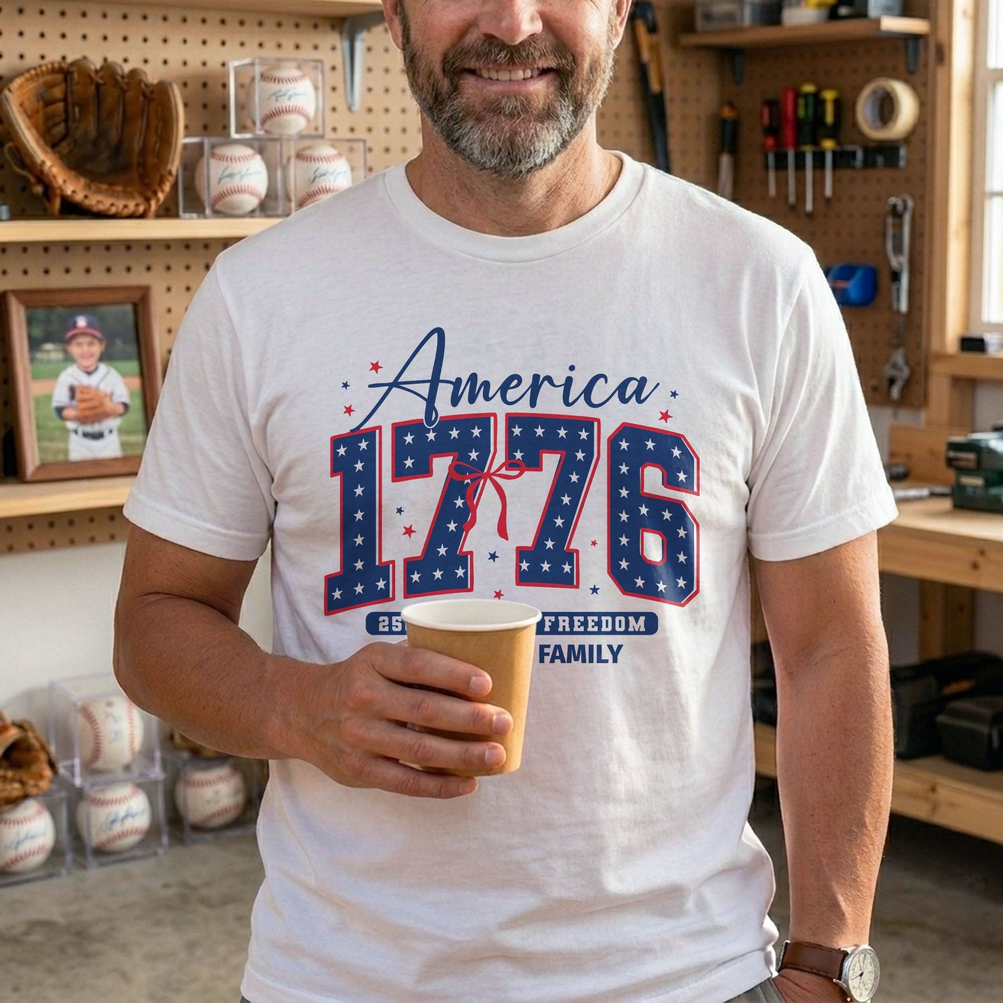 Personalized Family Name T-Shirt 4th of July Gift Idea