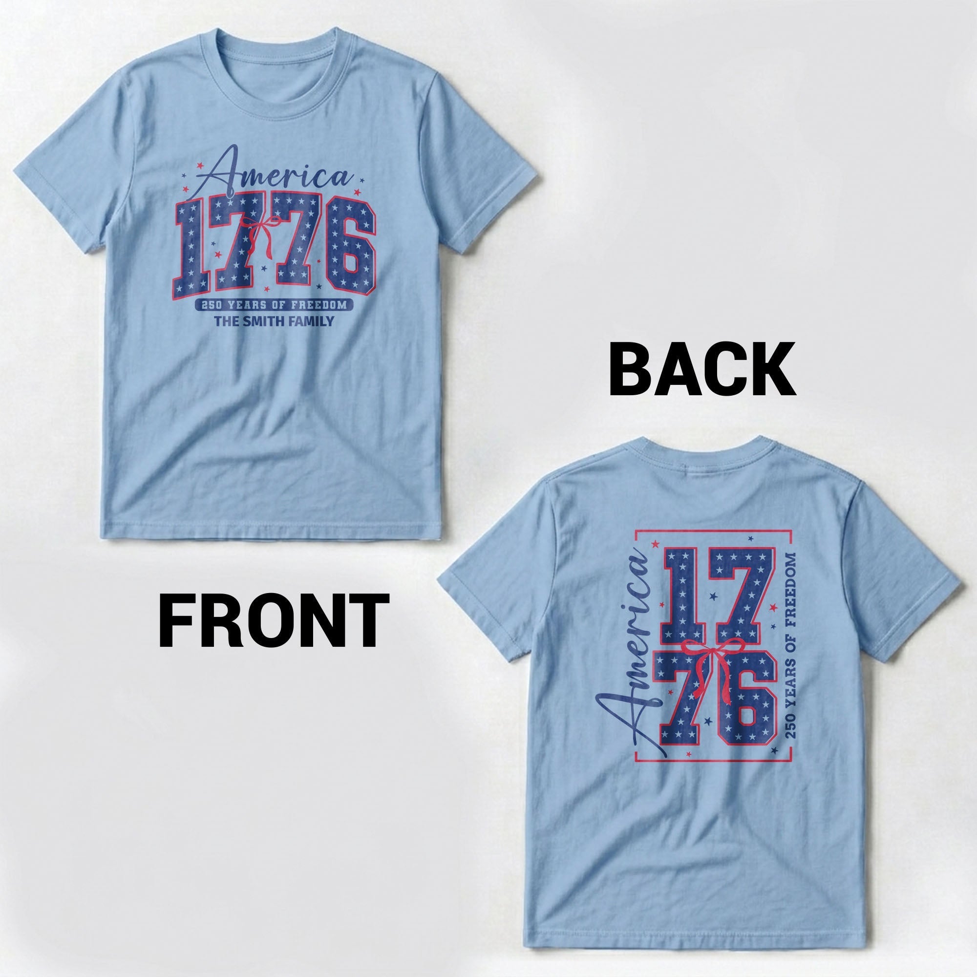 Personalized Family Name T-Shirt 4th of July Gift Idea