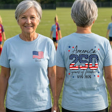 Load image into Gallery viewer, Personalized American Flag T-Shirt Custom Name Gift for Dad
