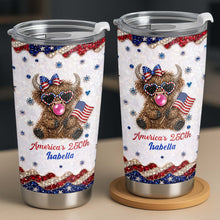 Load image into Gallery viewer, Personalized 20oz Tumbler with American Flag for Independence Day Gift
