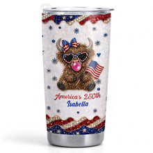 Load image into Gallery viewer, Personalized 20oz Tumbler with American Flag for Independence Day Gift
