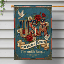 Load image into Gallery viewer, Personalized Garden Flag Custom Family Name USA Independence Day Gift
