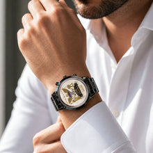 Load image into Gallery viewer, Personalized Men's Watch Custom Name Eagle Liberty Bell Gift
