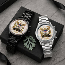 Load image into Gallery viewer, Personalized Men's Watch Custom Name Eagle Liberty Bell Gift
