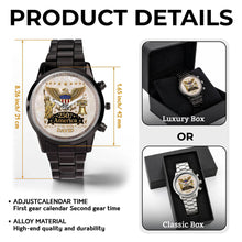 Load image into Gallery viewer, Personalized Men's Watch Custom Name Eagle Liberty Bell Gift
