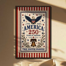 Load image into Gallery viewer, Personalized Vertical Poster America Freedom Family Custom Photo Gift
