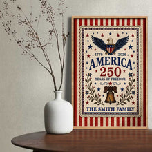 Load image into Gallery viewer, Personalized Vertical Poster America Freedom Family Custom Photo Gift
