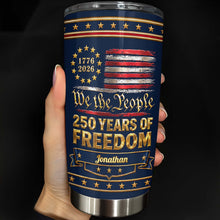 Load image into Gallery viewer, Personalized Stainless Steel Tumbler American Flag Gift for Dad
