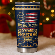 Load image into Gallery viewer, Personalized Stainless Steel Tumbler American Flag Gift for Dad

