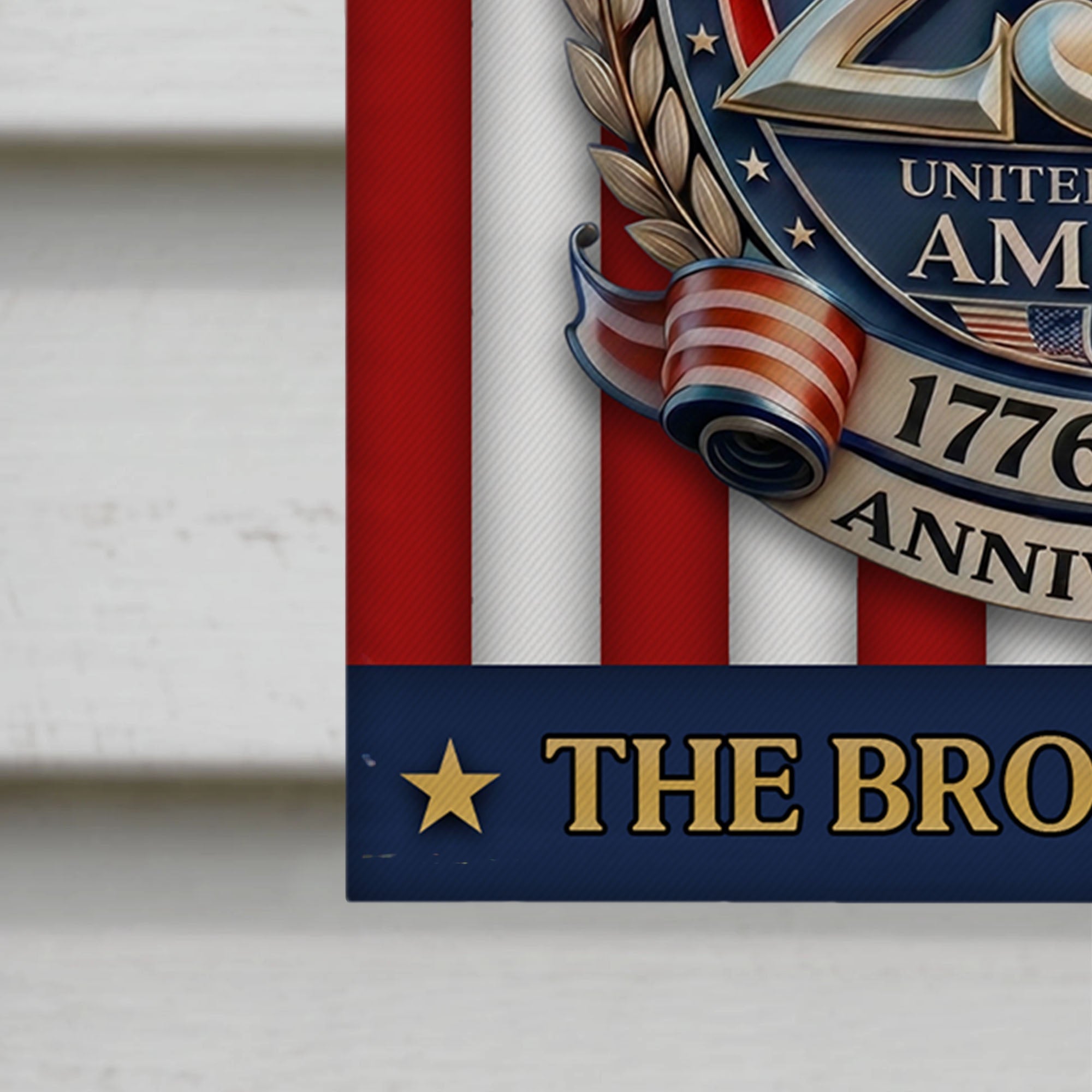 Personalized Double-Sided Garden Flag Custom Family Name Eagle & American Flag 4th of July Gift