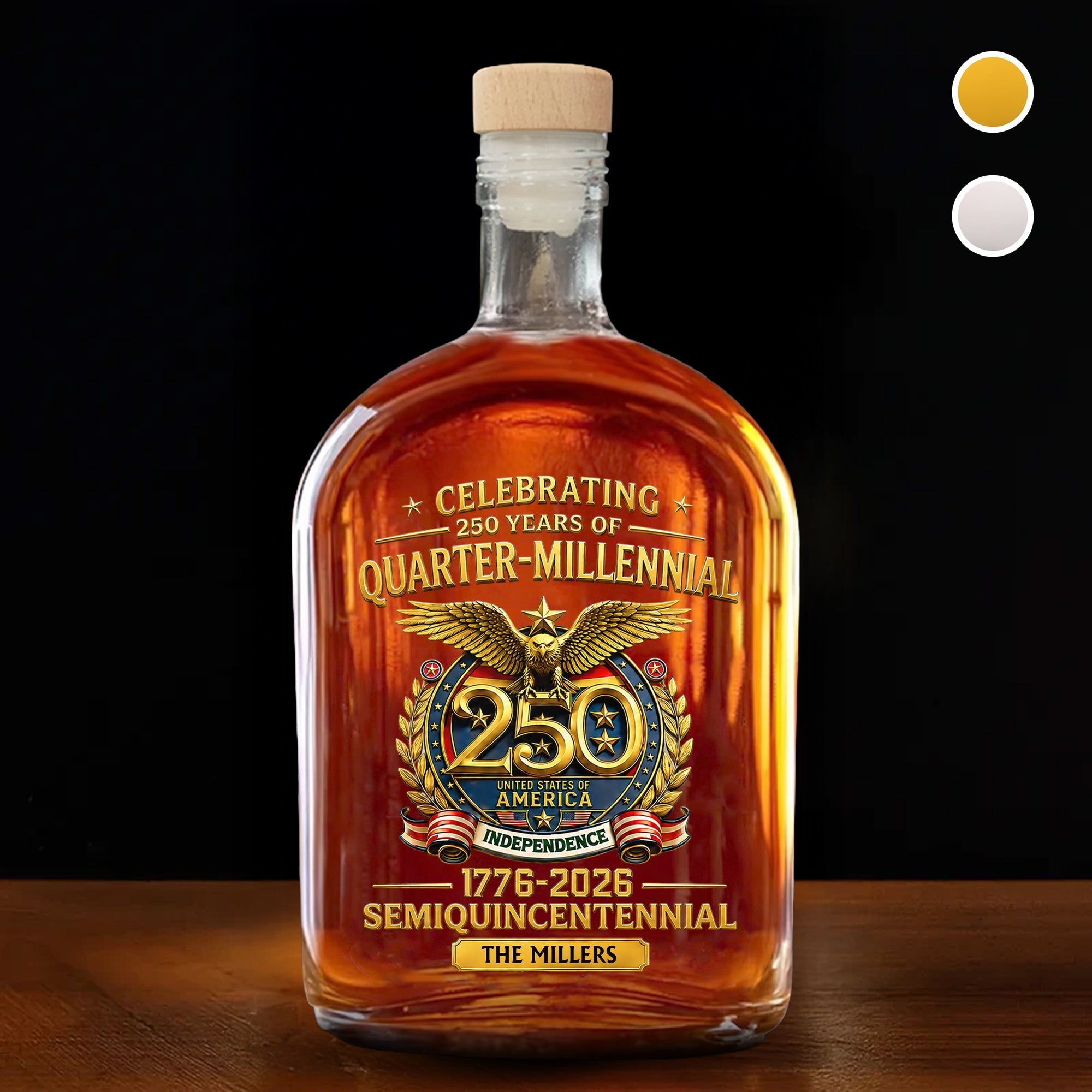 Personalized Whiskey Bottle Custom Name Gift for Dad 4th of July