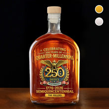 Load image into Gallery viewer, Personalized Whiskey Bottle Custom Name Gift for Dad 4th of July
