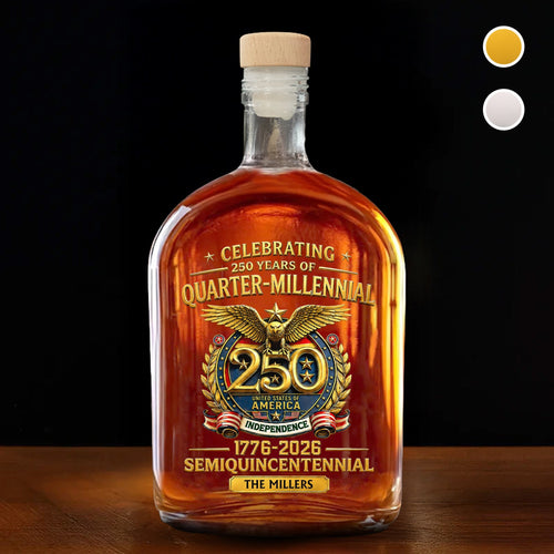 Personalized Whiskey Bottle Custom Name Gift for Dad 4th of July