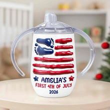 Load image into Gallery viewer, Personalized 4th of July Sippy Cup Custom Name for Kids
