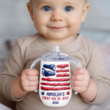 Load image into Gallery viewer, Personalized 4th of July Sippy Cup Custom Name for Kids
