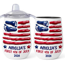 Load image into Gallery viewer, Personalized 4th of July Sippy Cup Custom Name for Kids
