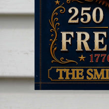 Load image into Gallery viewer, Personalized Double-Sided Garden Flag with Eagle and Family Name for 4th of July
