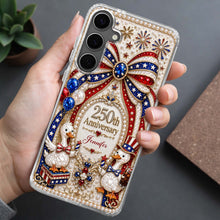 Load image into Gallery viewer, Personalized Clear Phone Case Custom Name Patriotic Gift
