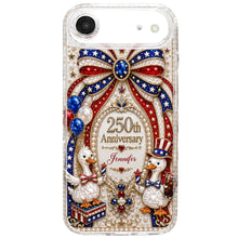 Load image into Gallery viewer, Personalized Clear Phone Case Custom Name Patriotic Gift

