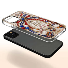 Load image into Gallery viewer, Personalized Clear Phone Case Custom Name Patriotic Gift
