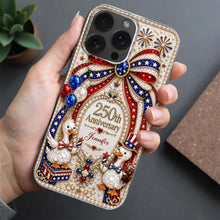 Load image into Gallery viewer, Personalized Clear Phone Case Custom Name Patriotic Gift
