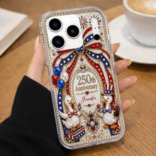 Load image into Gallery viewer, Personalized Clear Phone Case Custom Name Patriotic Gift
