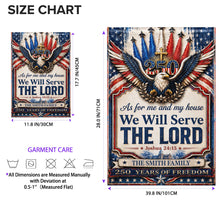 Load image into Gallery viewer, Personalized Double-Sided Garden Flag Custom Family Name Eagle Cross Gift for Dad
