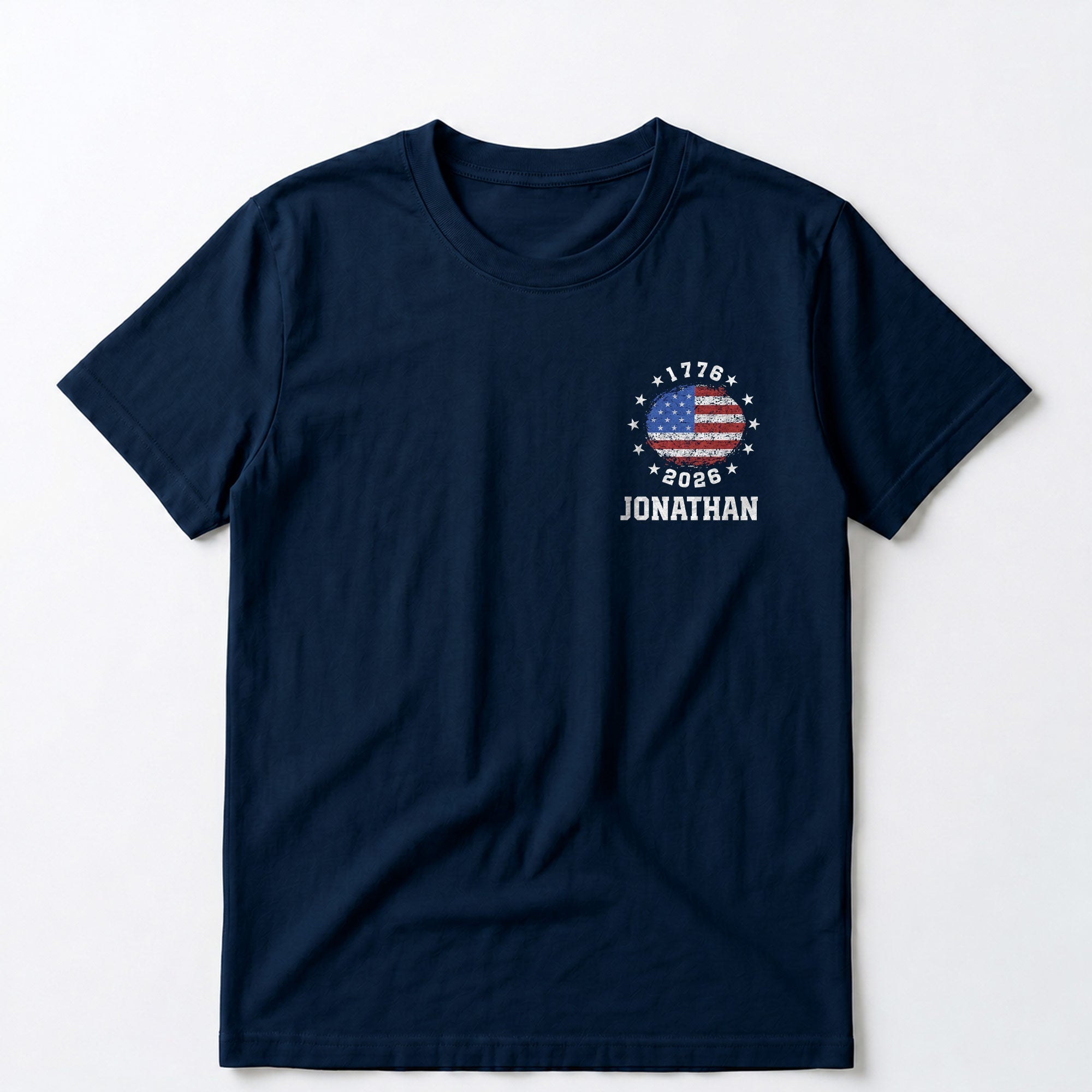 Personalized American Flag T-Shirt Custom Design for 4th of July