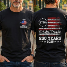 Load image into Gallery viewer, Personalized American Flag T-Shirt Custom Design for 4th of July
