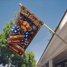 Load image into Gallery viewer, Personalized Double-Sided Garden Flag Custom Family Name 4th of July Decoration
