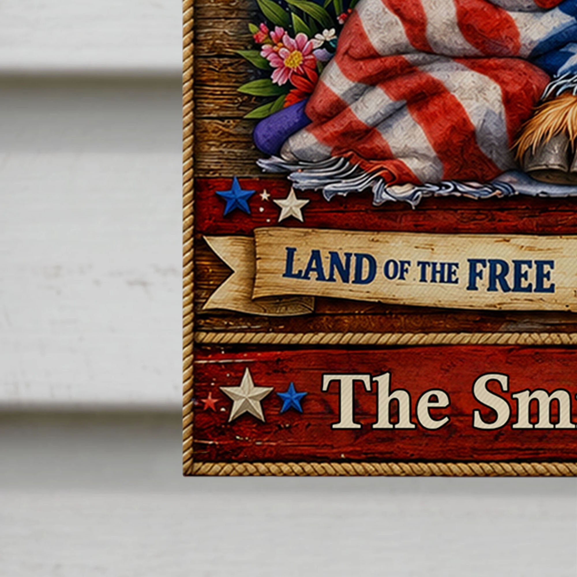 Personalized Double-Sided Garden Flag Custom Family Name 4th of July Decoration